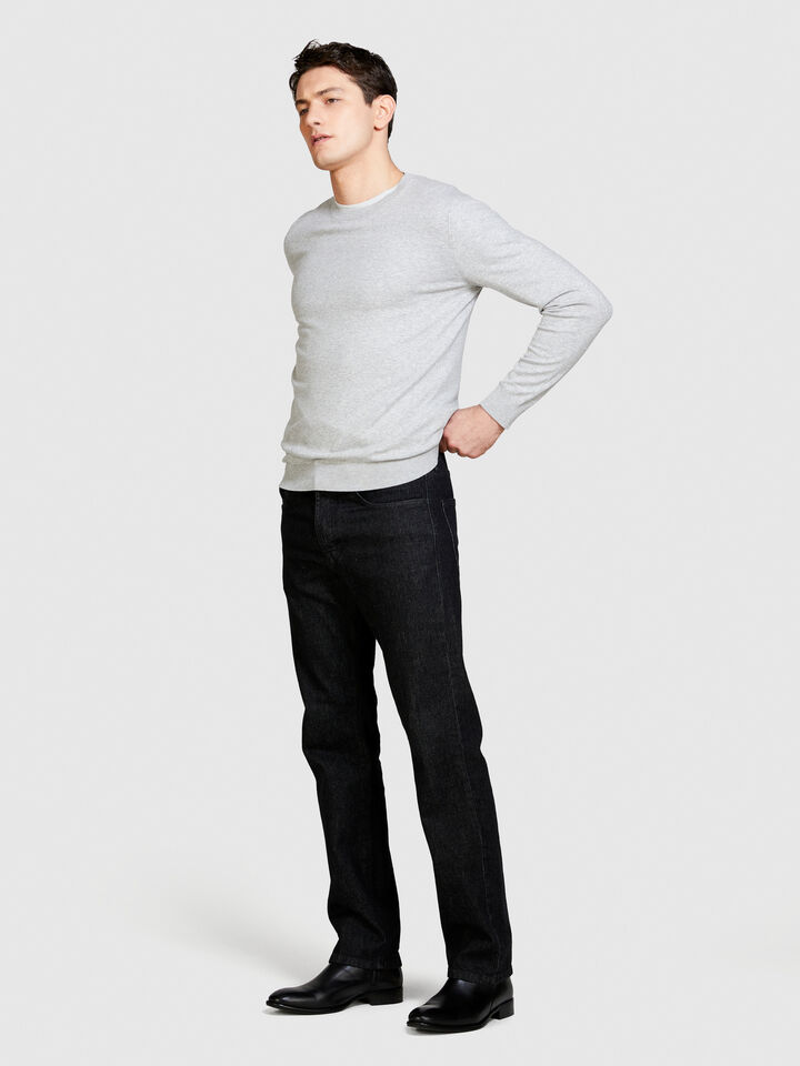 Slim fit sweater - men's crew neck sweaters - Light Gray | Sisley image number 2